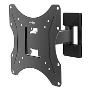 Кронштейн для ТВ ONKRON M2S чёрный, для 17"-43", наклон 12°, поворот 80°, нагрузка до 35 кг, расстояние до стены 35-205 мм