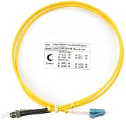 Шнур оптический duplex Cabeus FOP(d)-9-LC-ST-1m LC-ST 9/125 sm 1м LSZH