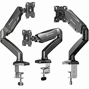 Крепление для монитора ONKRON G80 чёрный, для 13"-32", наклон 90°, поворот 360°, нагрузка до 8 кг, расстояние до стола 0-470 мм Чёрный