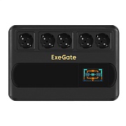 ИБП Exegate NEO Smart BU-1000.LCD.AVR.5SH <1000VA/500W, цветной LCD-дисплей, AVR, 5*Schuko, Black> EX295686RUS 