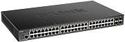 Коммутатор D-Link DGS-1250-52XMP/A1A, 48x 1000BASE-T, 4x SFP+, управляемый L2, PoE 48 портов 370 Вт