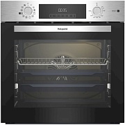 Духовой шкаф с добавлением пара Hotpoint HSTF 1231 JSAH IX (72 л / до 280°C / Нерж. сталь / Катализ / Гриль / Телескоп. направляющие (x1) / А+)