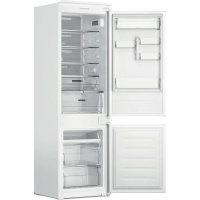 Холодильник встраиваемый Whirlpool WHC18 T132 (Объем - 250 л / Высота - 177 см / Слайдерное крепление фасадов / A+ / Белый / Морозилка - NoFrost) Белый