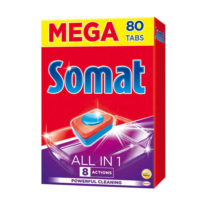 Таблетки для посудом. машины Somat All in One 80 шт