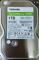Жесткий диск  1000Gb Toshiba  64Mb SATA S300 HDWV110UZSVA/HDKPJ42ZRA02 5700 SURVEILLANCE  для систем наблюдения  