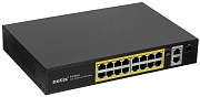 Коммутатор Netis P116GH (L2) 16x100Мбит/с 2x1Гбит/с 1SFP 16PoE 16PoE+ 240W неуправляемый