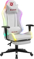 Игровое компьютерное кресло Defender Watcher, RGB подсветка, белый