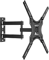 Кронштейн для ТВ ONKRON STE344-B чёрный, для 26"-55", наклон 15°, поворот 180°, нагрузка до 40 кг, расстояние до стены 40-365 мм
