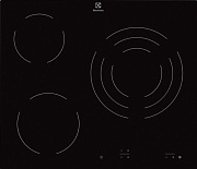 Поверхность электрическая Electrolux EHF6232FOK (Radiant 300 / Черная / стеклокерамика / 3 конфорки(1.05/1.8/1.2кВт) / EcoTimer / 5.7кВт)