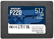 Жесткий диск SSD  512GB Patriot  P220  R550/W500Mb/s  P220S512G25 240 TBW 