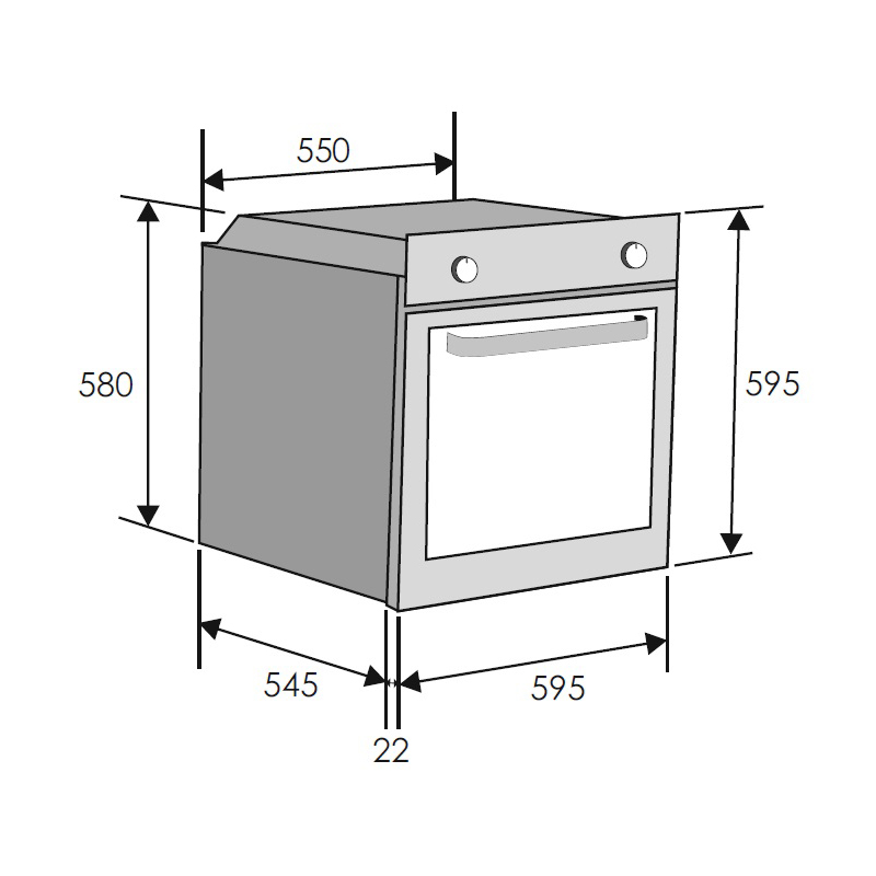 Духовой шкаф Candy FCP502N/E (Timeless / 65 л / до 250 °C / Чёрный, стекло / Гриль / Рельефные направляющие / A)