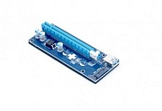 Адаптер удлинитель райзер PCle 1x в 16х с питанием SATA/Molex/6pin KS-is (KS-347)