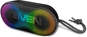 Беспроводная портативная колонка SVEN PS-99 / 10W / TWS /  Bluetooth / RGB подсветка / Защита IPx5 / Батарея 1800 mAh/ Чёрный / материал – пластик