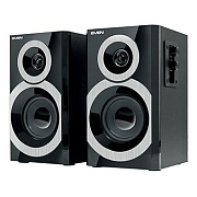 Колонки 2.0 SVEN SPS-619 / 20W / Питание - 220W / Аудиовыход на наушники / Чёрный / Корпус - дерево (MDF)  Чёрный