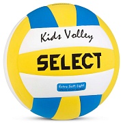 Мяч волейбольный Select Kids Volley (размер 5) Extra Soft Light Белый, желтый, голубой