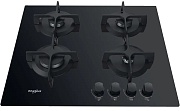 Поверхность газовая Whirlpool AKT 616/NB (Чёрная / 4 конфорки / Чугунные решетки / Закаленное стекло / Электроподжиг / Газ контроль)