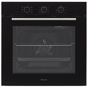 Духовой шкаф KRONA ELEMENT plus 60 BL (78 л / до 260 °C / Чёрное стекло / Традиционная очистка / Гриль / Рельефные направляющие / А)