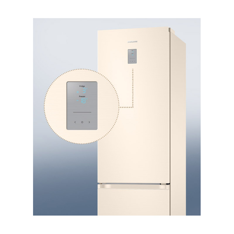 Холодильник Samsung RB38T675EEL (Объем - 385 л / Высота - 203 см / A+ / Бежевый / NoFrost / SpaceMax / Optimal Fresh + / Digital Inverter)