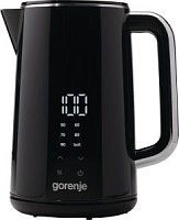 Чайник Gorenje K17DWD (2200Вт / 1,7л / металл/пластик / черный / контроль температуры)