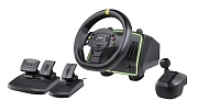 Руль Defender Dominion USB, (PC/PS/Xbox/Switch,педали), Черный