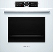 Духовой шкаф Bosch HBG672BW1S (Serie8 / 71 л / до 300 °C / Белое стекло / Гриль / Пиролиз / AutoPilot 10 / SoftClose / A+) Белый