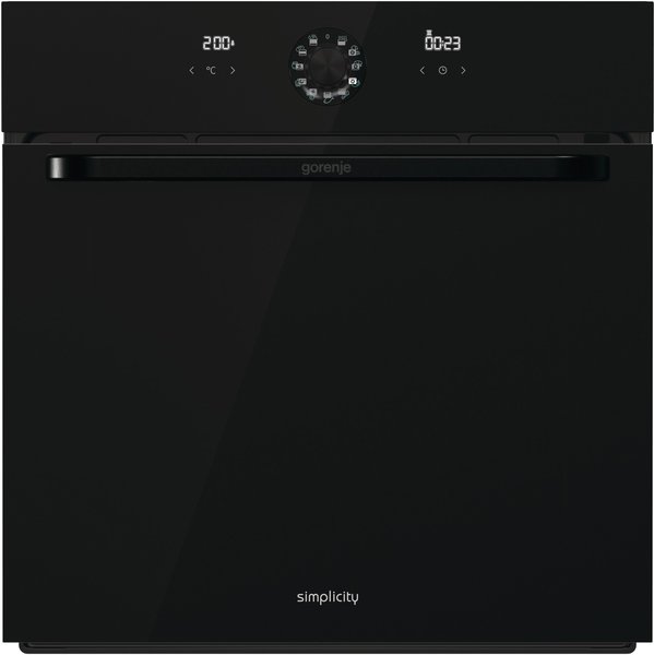 Духовой шкаф Gorenje BO76SYB (Simplicity / черный / AquaClean+катализ / телескоп / AdaptBake / PerfectGrill / HomeMADE / GentleClose / CompactDoor)