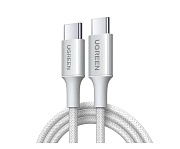 Кабель USB-C - USB-C Ugreen L502, 100W, 5A, длина - 1.0 метр, титан Титановый