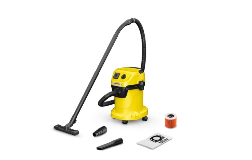 Пылесос Karcher WD 3 P V-17/4/20 1.628-171.0 (1000Вт, мусоросборник 17л, желтый)