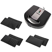 Мультипекарь Mesko MS 3045 (1000 Вт/ гриль, сэндвичи, вафли/ антипригарное покрытие/ корпус - металл, бакелит) 