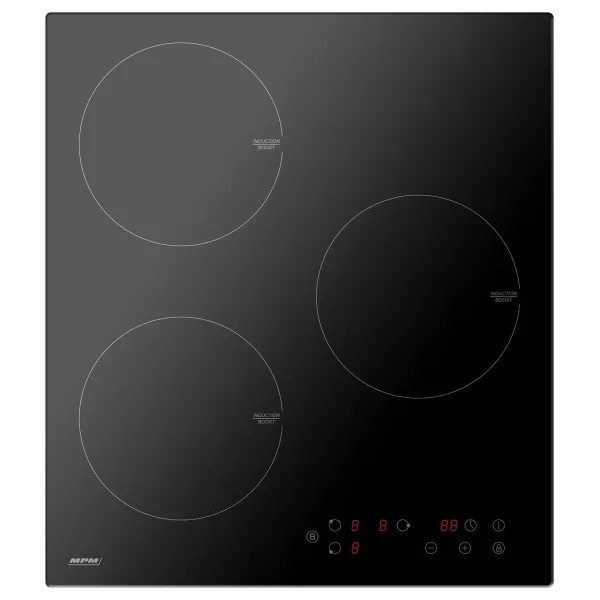 Поверхность индукционная MPM MPM-45-IM-14 (Черная / стеклокерамика / 3 конфорки / 6 кВт)