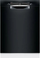 Машина посудомоечная встраиваемая 60 см Bosch SMU4HCB01S (Serie4 / 14 комплектов / 3 полки / расход воды - 9 л / Home Connect / Чёрный фасад / А+++)