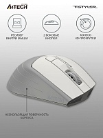 Беспроводная мышь A4Tech Fstyler FG30, оптическая (2000dpi), белый/серый 