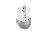 Мышь A4Tech Fstyler FM45S Air, оптическая (2400dpi), проводная, бесшумная, белая/серебристая 