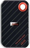 Накопитель SSD ext  2TB Netac ZX20 II USB 3.2 Gen 2 Type-C R2000/W1800 Mb/s NT01ZX20II-2T0-32BK  with USB C to A cable and 20Gbps USB C to C cable