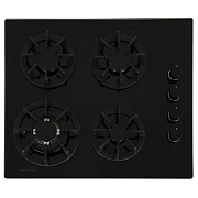 Поверхность газовая Thomson HG20-4I04 (Чёрное стекло / чугун. решетки / 4 конфороки / газконтроль / электроподжиг) Чёрный