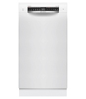 Машина посудомоечная встраиваемая 45 см Bosch SPU6ZMW02S (Serie6 / 10 комплектов / 3 полки / расход воды - 8.9 л / Home Connect / Белый фасад / А+++) Белый