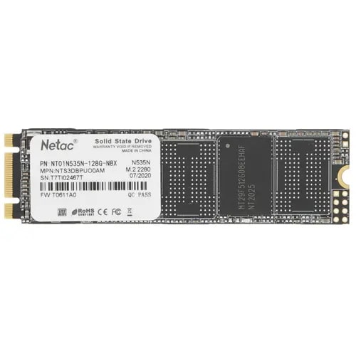 Жесткий диск SSD M.2 128GB Netac N535N R560/W520Mb/s  SATA 2280  NT01N535N-128G-N8X 70 TBW