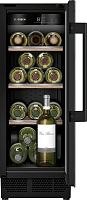 Винный шкаф Bosch KUW20VHF0 (Serie6 / Объем - 58 л / Высота - 81,8 см / 21 бутылка / 3 полки / А+) Чёрный