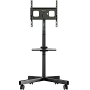 Мобильная стойка для ТВ ONKRON TS1137 чёрный, для 23"-60", нагрузка до 40 кг, регулировка высоты - 980 - 1310 мм Чёрный