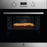 Духовой шкаф Electrolux EOF3H40BX (SurroundCook 600 / 65 л / до 275°C / Нерж.сталь + чёрное стекло/ AquaClean / боковые. напр.) Нержавеющая сталь