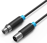 Кабель аудио Vention (XLR M - XLR F) длина 2 м. черный
