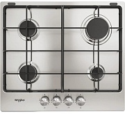 Поверхность газовая Whirlpool TGML 650 IX (Нерж.сталь / 4 конфорки / Эмалированные решетки / Электроподжиг / Газ контроль)