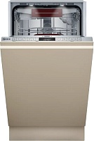 Машина посудомоечная встраиваемая 45 см Neff S857YMX02E (10 комплектов / 3 полки / расход воды - 8,5 л / TimeLight / Home Connect / Zeolith / А+++) Серебристый