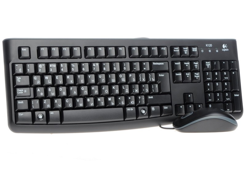 Комплект клавиатура+мышь Logitech MK120 Desktop Black USB (920-002561)