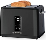 Тостер Brayer BR2113 (930 Вт/ тостов - 2/ подогрев, размораживание, поддон для крошек/ пластик)