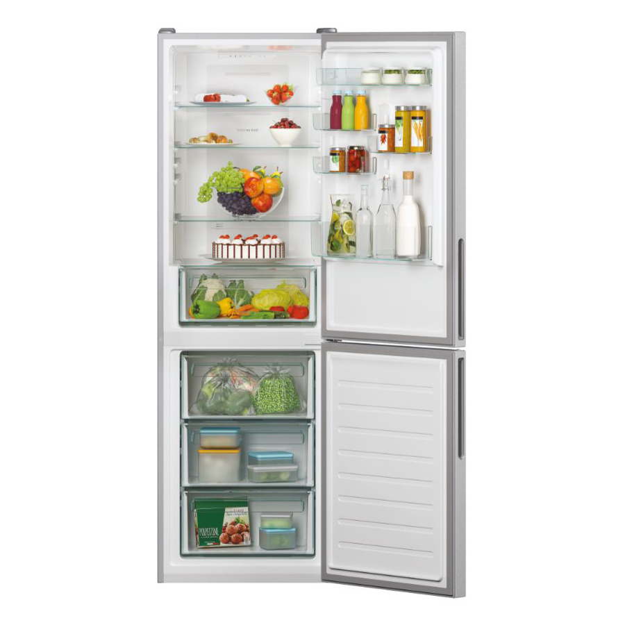 Холодильник CANDY CCE3T618FS (Объем - 342 л / Высота - 185 см / A+ / Серебряный / No Frost)