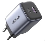 Сетевое зарядное устройство Ugreen CD350 (15539) (Type-C/3A/35W/быстрая зарядка/серое) Серый
