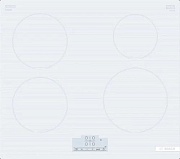 Поверхность индукционная Bosch PUE612BB1J (Serie4 / белый / стеклокерамика / TouchSelect / QuickStart / PowerBoost / 3 кВт)