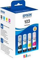 C13T00S64A Контейнер комплект Epson 103 с чернилами CMYK 103 C13T00S64A для L3100/3101/3110/3150/3151 аналог на серию L100 T664