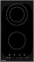 Поверхность электрическая KRONA LAUREL 30 BL (Черный  / 2 конфорки / 1,2 кВт / 1,2 кВт / стеклокерамика / STOP&GO)